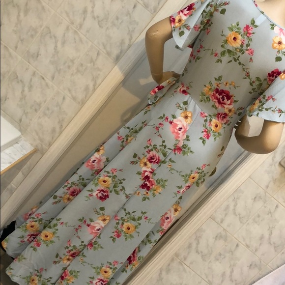 #52 FLORAL PRINT WRAP DRESS - Picture 8 of 9